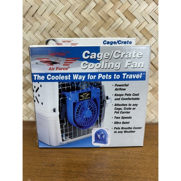 Metro Vac Air Force Cage/Crate Cooling Fan For Pets Travel - Picture 1 of 6